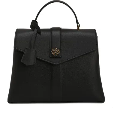 Gorski Leather Bag With Crossbody Strap In Black