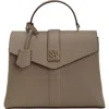 Gorski Leather Bag With Crossbody Strap In Brown