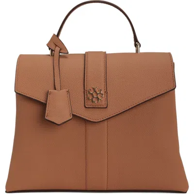 Gorski Leather Bag With Crossbody Strap In Brown