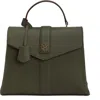 Gorski Leather Bag With Crossbody Strap In Green
