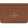 Gorski Leather Card Holder In Brown