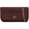 Gorski Leather Crossbody Bag In Burgundy