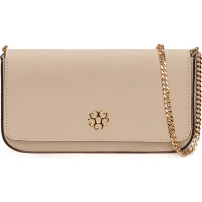 Gorski Leather Crossbody Bag In Sand