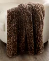 Gorski Leopard-print Faux Mink Throw, 60" X 72" In Animal Print