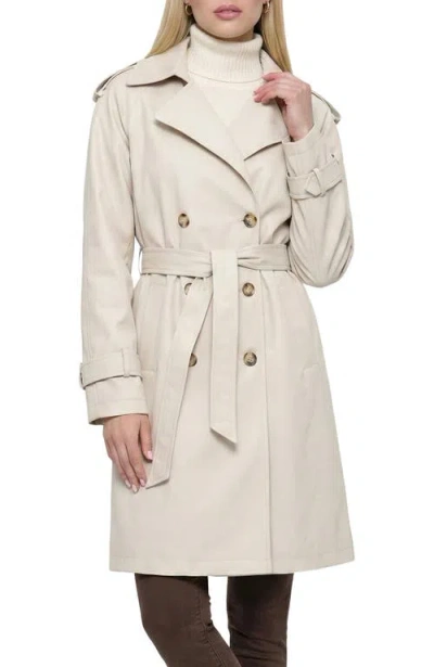 Gorski Lightweight Belted Trench Coat In Neutral
