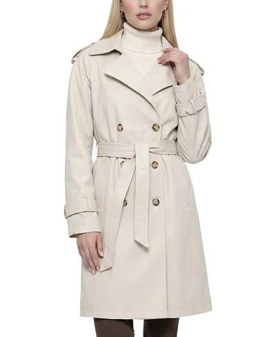 Gorski Lightweight Belted Trench Coat In Neutral