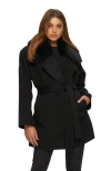 Gorski Loro Piana Wool And Cashmere Blend Belted Jacket With Detachable Toscana Trim In Black