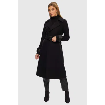 Gorski Loro Piana Wool Blend Trench Coat In Black