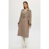 Gorski Loro Piana Wool Blend Trench Coat In Brown