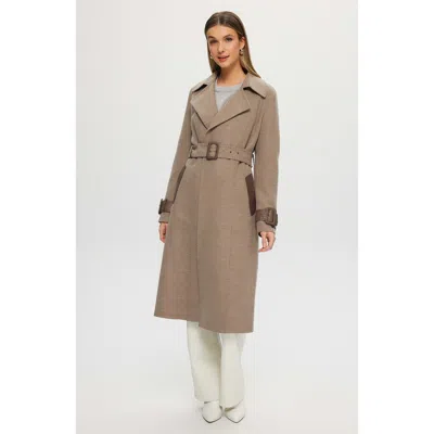 Gorski Loro Piana Wool Blend Trench Coat In Brown