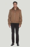 Gorski Wool Jacket With Shearling Lamb In Camel