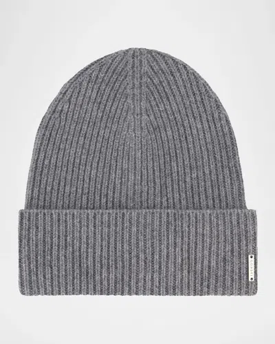 Gorski Men & Apos;s Ribbed Cashmere Beanie In Gray