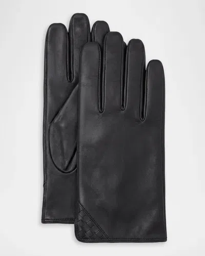 Gorski Men & Apos;s Select Leather Gloves In Black