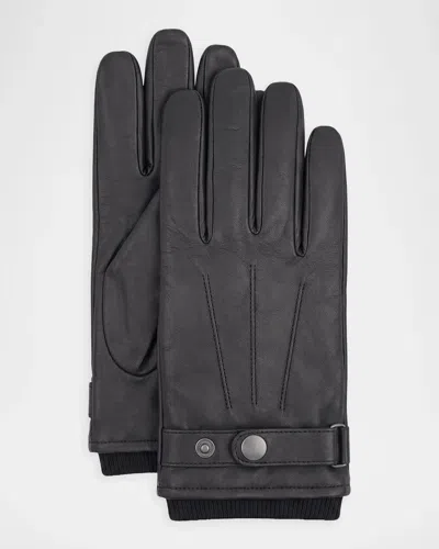 Gorski Men & Apos;s Select Leather Gloves In Black