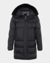 Gorski Men's Apres-ski Jacket With Detachable Toscana Lamb Shearling Hood Trim In Black