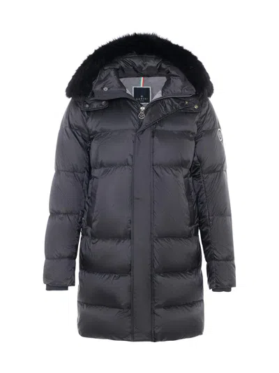 Gorski Men's Apres-ski Parka With Detachable Toscana Lamb Hood Trim In Black