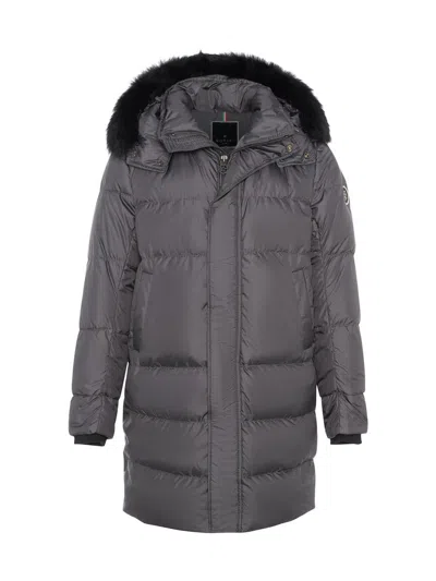 Gorski Men's Apres-ski Parka With Detachable Toscana Lamb Hood Trim In Black