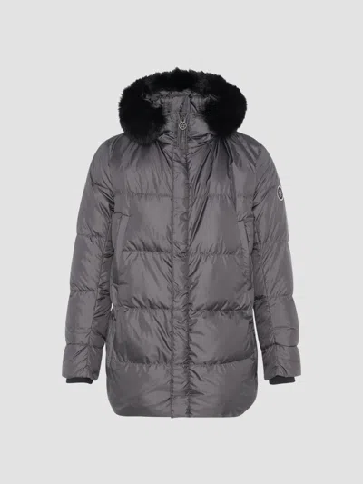 Gorski Men's Apres-ski Parka With Detachable Toscana Lamb Hood Trim In Gray