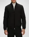 Gorski Men's Fabric Jacket With Shearling Lamb Lining In Black