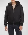Gorski Men's Loro Piana Wool-cashmere Jacket With Select Shearling Lamb Lining In Black/brown