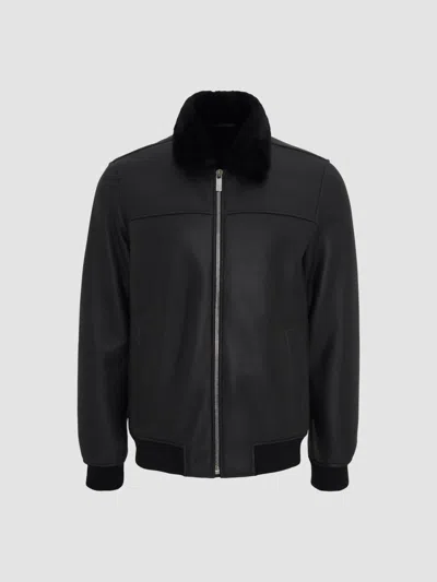 Gorski Men's Merino Shearling Jacket In Black