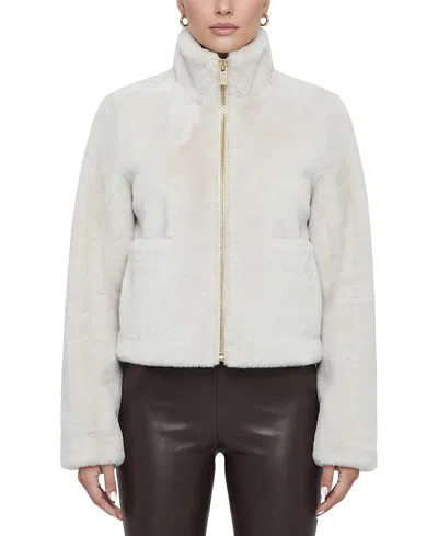 Gorski Merino Shearling Lamb Jacket In White
