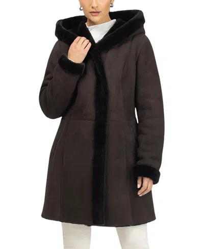 Gorski Merino Shearling Lamb Parka In Brown