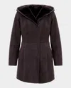 Gorski Merino Shearling Lamb Parka With Emboidered Trim In Multi