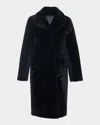Gorski Merino Shearling Lamb Short Coat In Black