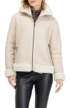 Gorski Merino Shearling Lamb Zip Jacket In Neutral