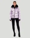 Gorski Metallic Apres-ski Jacket With Detachable Toscana Shearling Lamb Collar In Multi