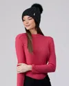 Gorski Metallic Wool Blend Hat With Fox Pompom In Multi