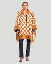 Gorski Mink Cape With Gold Leather Inserts In Multi