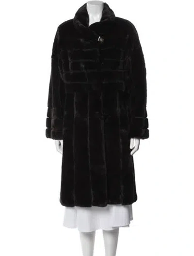 Pre-owned Gorski Mink Fur Coat In Brown