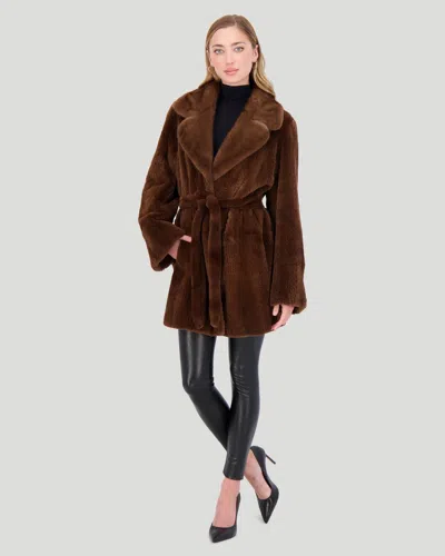 Gorski Mink Jacket, Belt In Brown