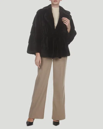 Gorski Mink Jacket With Belt In Black