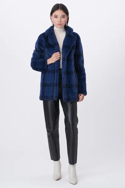 Gorski Mink Jacket With Notch Collar In Multi