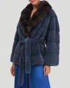 Gorski Mink Jacket With Sable Collar In Multi