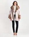 Gorski Mink Jacket With Stone Marten Collar And Cuffs In Multi