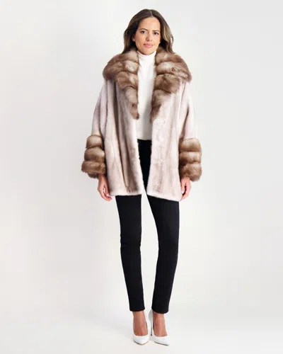 GORSKI MINK JACKET WITH STONE MARTEN COLLAR & TRIM