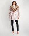 Gorski Mink Jacket With Stone Marten Hood Trim In Multi