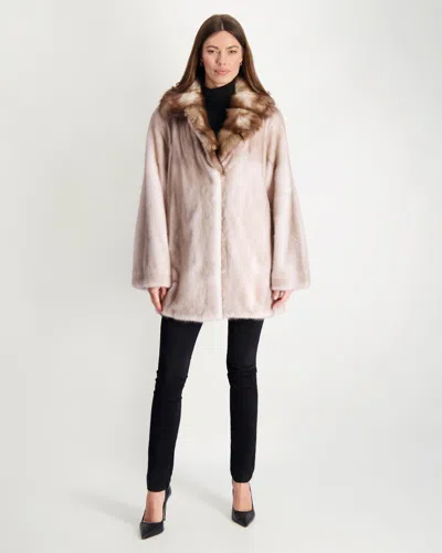 Gorski Mink Jacket With Stone Marten Collar In Multi
