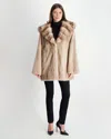 Gorski Mink Jacket With Stone Marten Hood Trim In Multi
