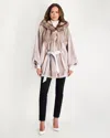 Gorski Mink Jacket With Stone Marten Hood Trim In Multi
