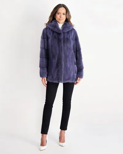 Gorski Mink Parka In Blue