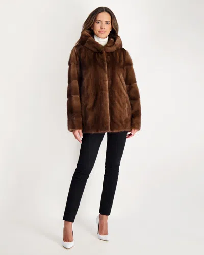 Gorski Mink Parka In Brown