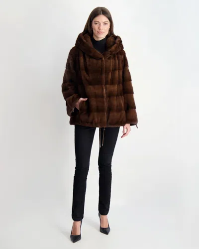 Gorski Mink Parka In Brown