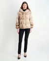Gorski Mink Parka With Stone Marten Cuffs In Multi