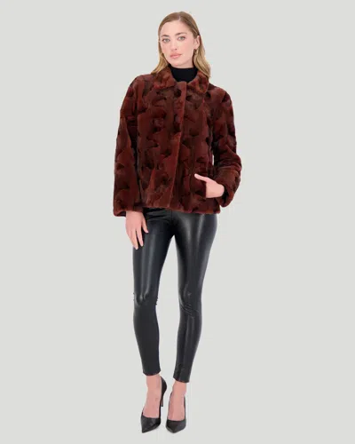 Gorski Mink Sections Jacket In Gold