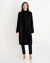 Gorski Mink Sections Short Coat In Black